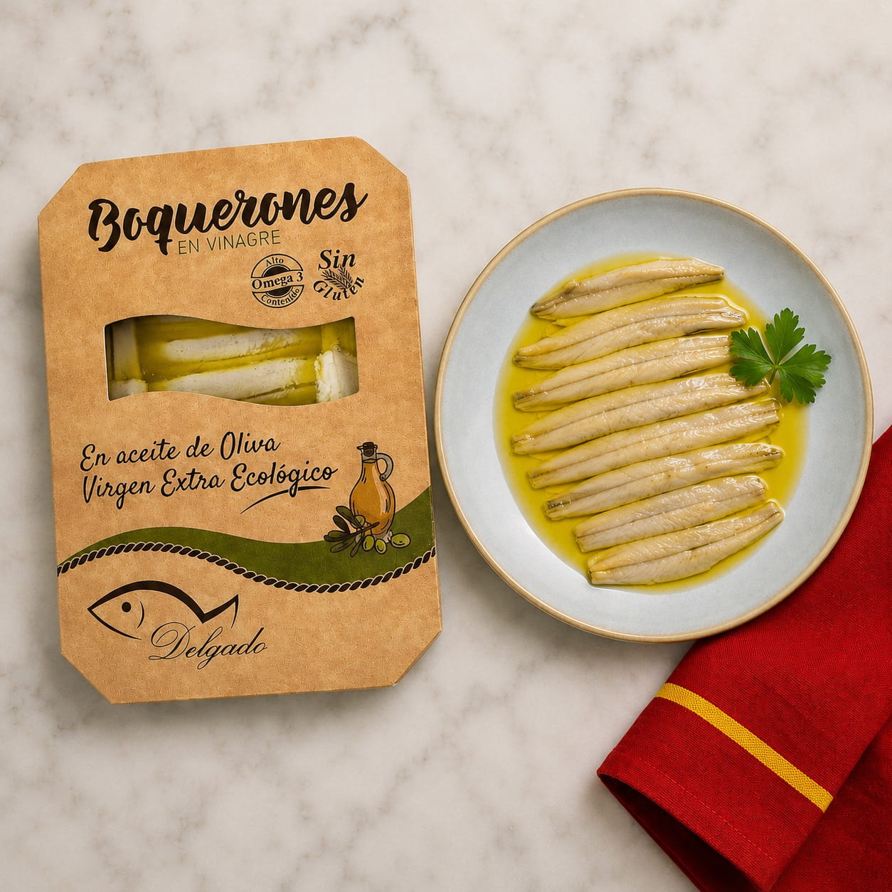 Boquerones in Vinegar and Organic Extra Virgin Olive Oil