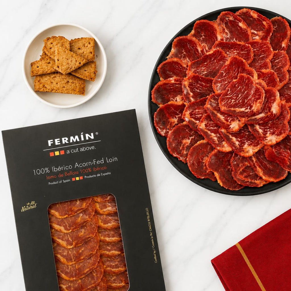 Sliced Ibérico Pork Loin Bellota by Fermin
