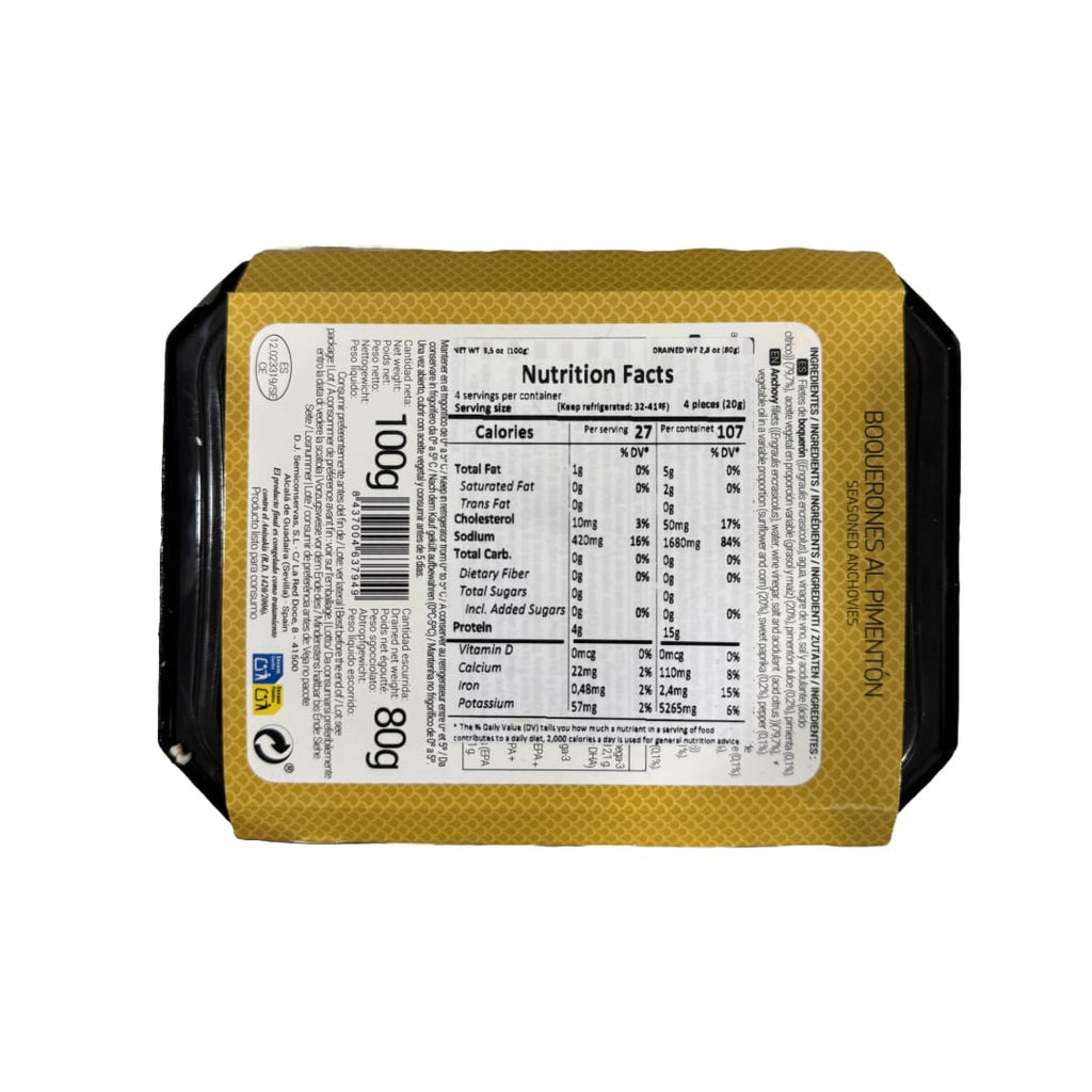 Marinated Boquerones in Vinegar and Paprika