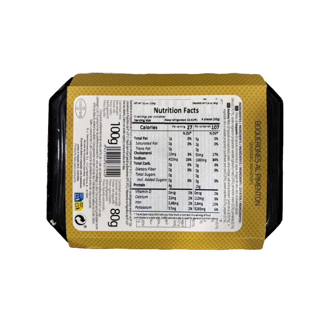 Marinated Boquerones in Vinegar and Paprika