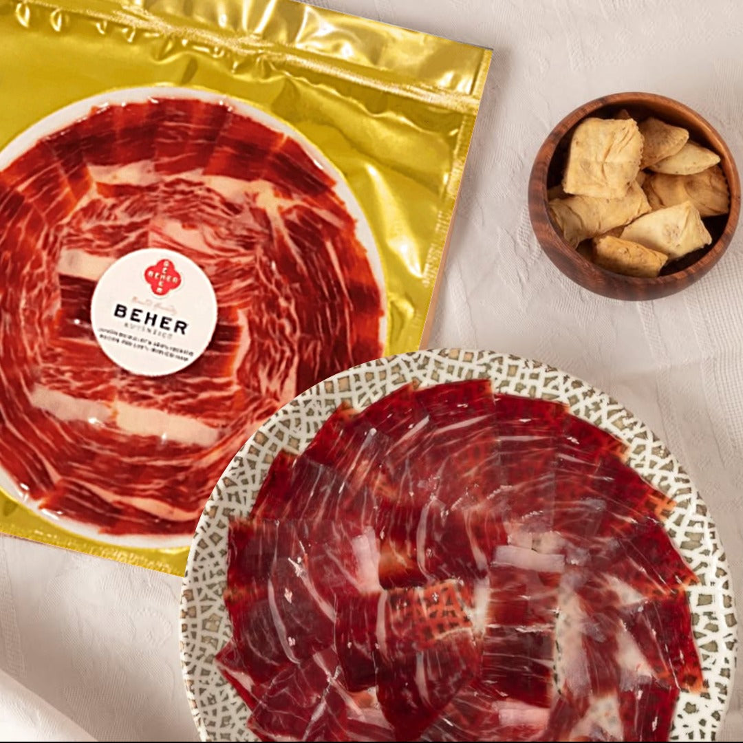 Hand Sliced Iberico Ham Bellota Plate by BEHER 1.5 oz