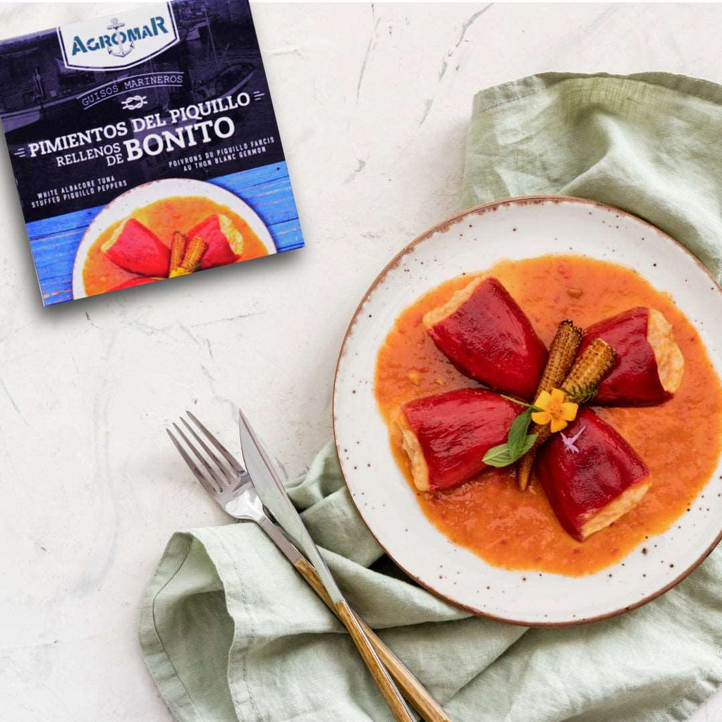 Stuffed Piquillo Peppers with Bonito del Norte Agromar   