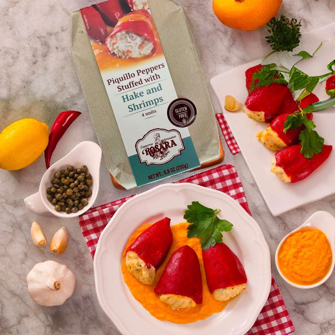 Piquillo Stuffed with Hake and Shrimps by Rosara Rosara   