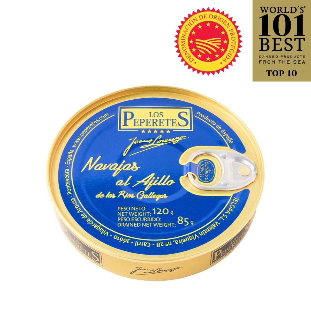 Razor Clams Navajas in Garlic Oil by Los Peperetes